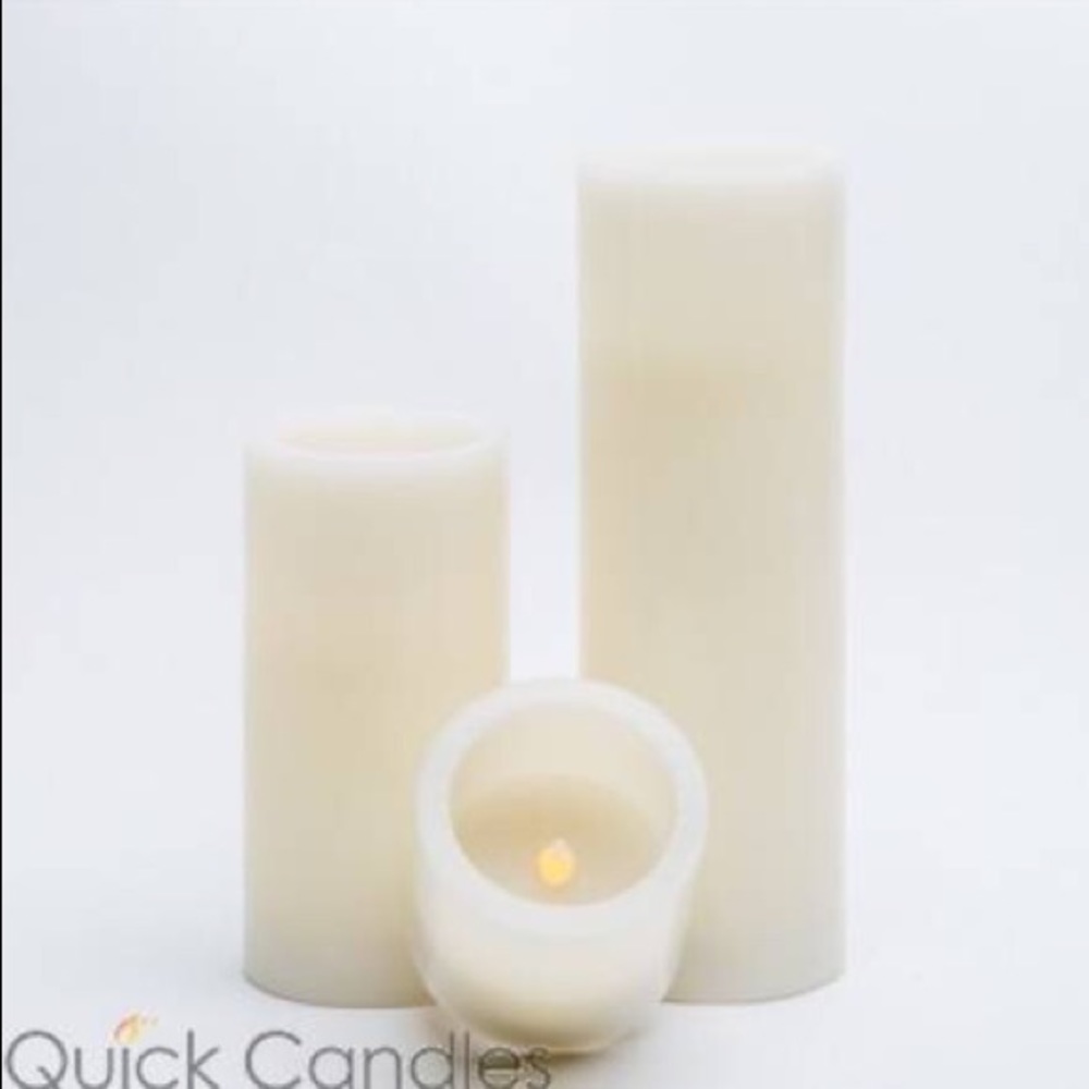Six 6” LED pillar candle